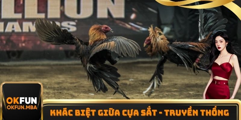 Đặc điểm khác nhau giữa đá gà cựa sắt và truyền thống